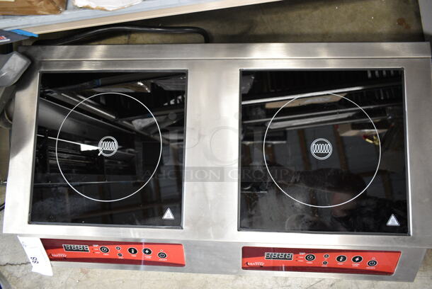 BRAND NEW SCRATCH AND DENT! Avantco 177IC35DB Stainless Steel Double Countertop Induction Range / Cooker. 208-240 Volts, 1 Phase.  - Image 4 of 6