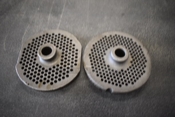 2 Metal Meat Grinder Plates. 3.25x3.25x1. 2 Times Your Bid!