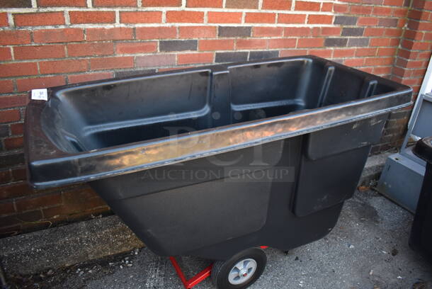 BRAND NEW! Rubbermaid Black Poly Bin on Casters. 56x28x37 - Image 4 of 8