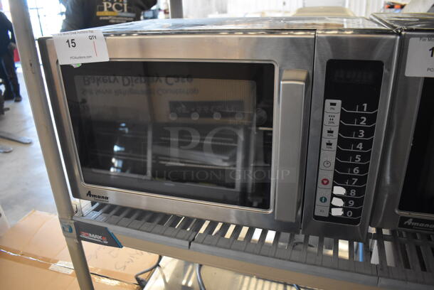 2019 Amana RCS10TS Stainless Steel Commercial Countertop Microwave Oven. 120 Volts, 1 Phase. 22x18x14 - Image 3 of 6