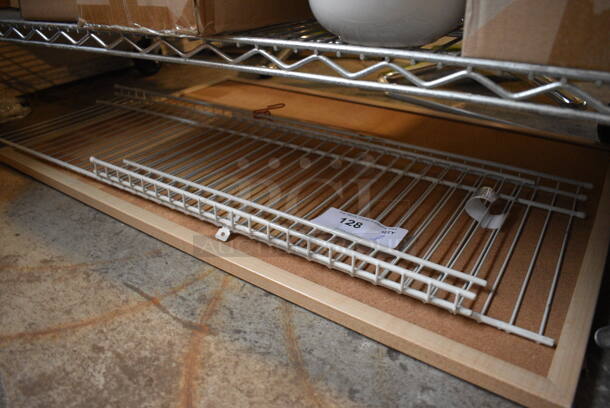 ALL ONE MONEY! Lot of White Wire Shelf and Bulletin Board! - Image 1 of 3