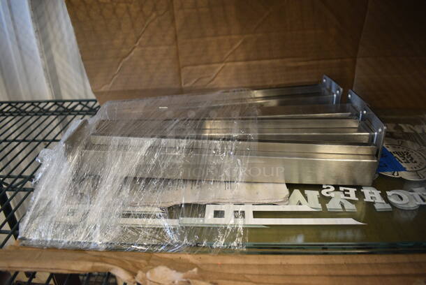 ALL ONE MONEY! Lot of Glass Panes and Metal Frame Pieces to Jimmy Johns Sneeze Guard. Includes 24x14, 31x14 - Image 2 of 4