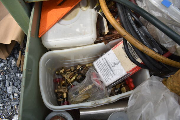 Green Metal 9 Drawer Cabinet w/ Contents.  - Image 5 of 11