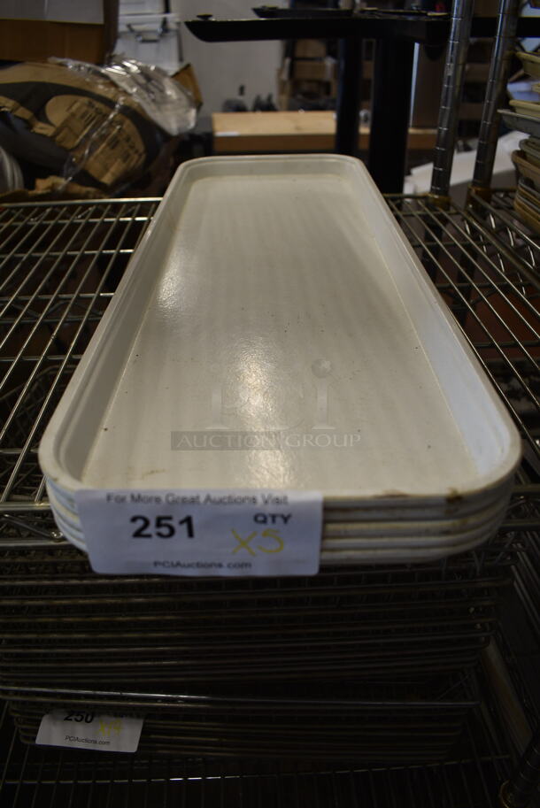 5 White Poly Long Trays. 5 Times Your Bid!  - Image 2 of 3