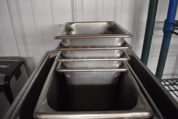 ALL ONE MONEY! Lot of 8 Various Stainless Steel Drop In Bins. Includes 1/6x6, 1/2x6 - Image 3 of 4