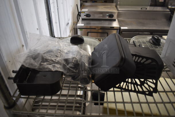 ALL ONE MONEY! Lot OF Items Gold Star Microwave, Framed Pictures, Small Plastic Cups, Storage Containers, Steel Drop In Bins, DVD Players/ 4HD Hi-Fi Stereos, AND MORE! Does Not Include Metro Shelf - Image 4 of 7