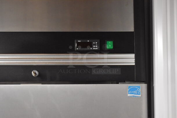 Maxx Cold MXCF-49FD ENERGY STAR Stainless Steel Commercial 2 Door Reach In Freezer w/ Poly Coated Racks on Commercial Casters. 115 Volts, 1 Phase. 54x34x83. Tested and Working! - Image 4 of 8
