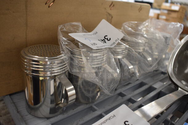 6 BRAND NEW! Metal Seasoning Shakers. 4.5x3x4. 6 Times Your Bid! - Image 2 of 2