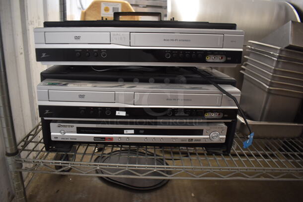 ALL ONE MONEY! Lot OF Items Gold Star Microwave, Framed Pictures, Small Plastic Cups, Storage Containers, Steel Drop In Bins, DVD Players/ 4HD Hi-Fi Stereos, AND MORE! Does Not Include Metro Shelf - Image 6 of 7