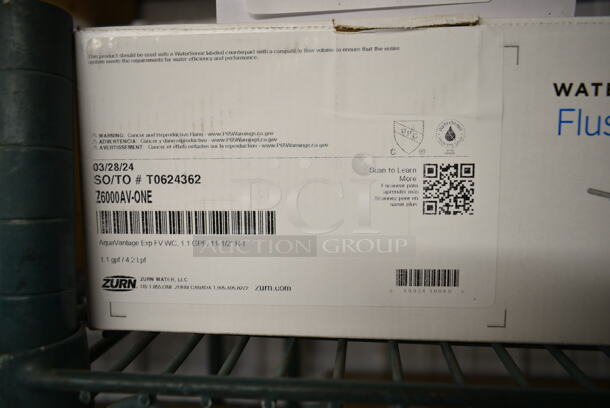 Lot of 2 BRAND NEW SCRATCH AND DENT! Items; Zurn 6000AV-ONE AquaVantage AV Exposed Manual Diaphragm High Efficiency Toilet Flush Valve - 1.1 Gallons Per Flush and Zurn Z5972-COMB Closet Bolt.  - Image 3 of 4