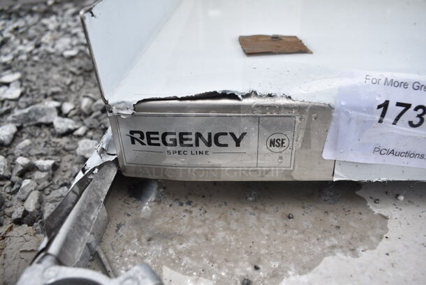 BRAND NEW SCRATCH AND DENT! Regency Spec Line Stainless Steel Table w/ Under Shelf and Legs.  - Image 6 of 6