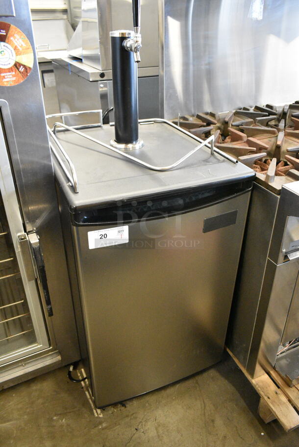 BRAND NEW SCRATCH AND DENT! Galaxy 177KEGRTRSS Stainless Steel Single Tap Kegerator Beer Dispenser, (1) 1/2 Keg Capacity on Commercial Casters. 115 Volts, 1 Phase. Tested and Working! - Image 1 of 6