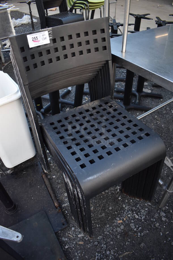 11 Black Metal Dining Height Chairs. 17x21x33. 11 Times Your Bid! - Image 2 of 4