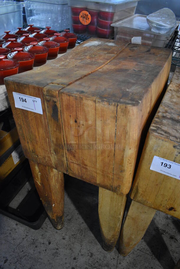 Butcher Block Table. 16x24x34 - Image 3 of 4