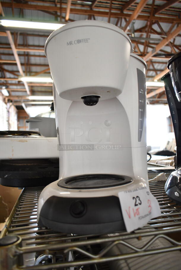 ALL ONE MONEY! Lot of 3 Items; Mr Coffee White Coffee Machine, Mr Coffee Black Coffee Machine and Pitcher.  - Image 5 of 6