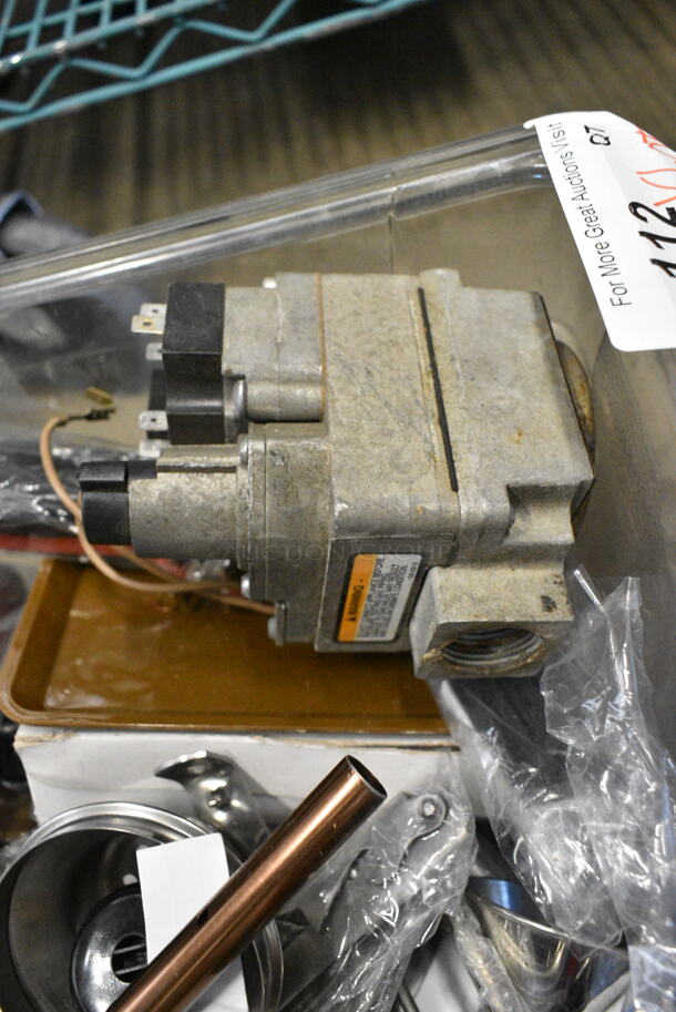 ALL ONE MONEY! Lot of Various Items Including Utensils and Pump in Clear Poly Bin.  - Image 2 of 9