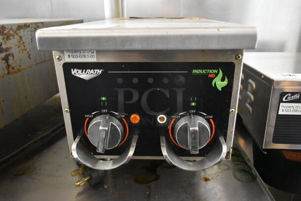 Vollrath 912HIMC Stainless Steel Commercial Countertop Electric Powered 2 Burner Induction Range. Back Burner Has Damage; See Pictures. 208/240 Volts. - Image 3 of 6