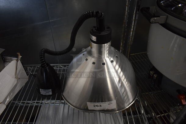 BRAND NEW SCRATCH AND DENT! ServIt 423HLR85SS Metal Ceiling Mount Heat Lamp. 120 Volts, 1 Phase. Cannot Test Due To Cut Power Cord - Image 2 of 5