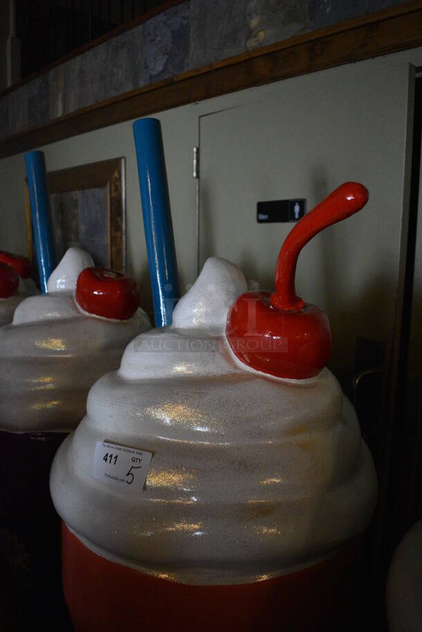 5 Decorative Sundae Statues. 24x24x70. 5 Times Your Bid! BUYER MUST REMOVE. (Susquehanna Ale House) - Image 2 of 6