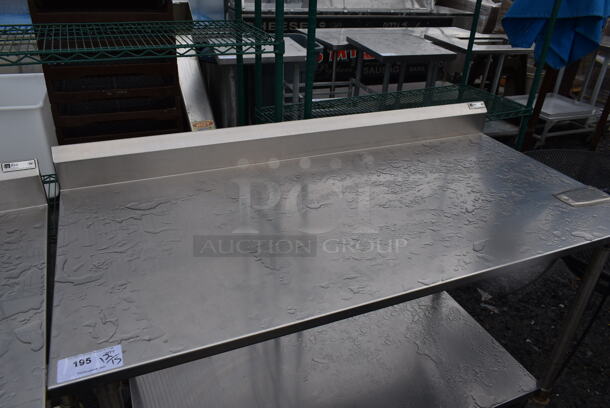 John Boos Stainless Steel Commercial Table w/ Commercial Can Opener Mount, Under Shelf and Back Splash on Commercial Casters. - Image 2 of 6