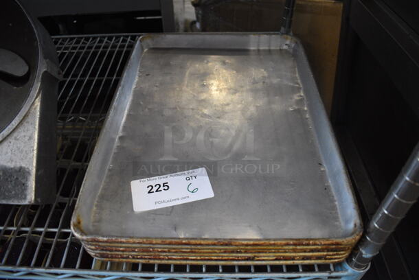 6 Metal Half Size Baking Pans. 13x18x1. 6 Times Your Bid!