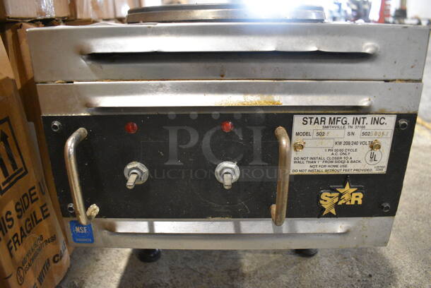 Star Model 502F Stainless Steel Commercial Countertop Electric Powered 2 Burner Hot Plate Range. 208/240 Volts, 1 Phase. 12x24x13 - Image 5 of 6