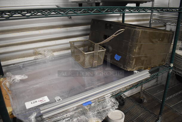 ALL ONE MONEY! Tier Lot of Metal Fry Basket, Dish Caddies and Plastic Panes - Image 1 of 3