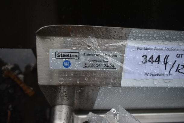 BRAND NEW SCRATCH AND DENT! Steelton 522CS12424 Stainless Steel One Compartment Commercial Sink without Drainboard - 24" x 24" x 12" Bowl - Image 4 of 4