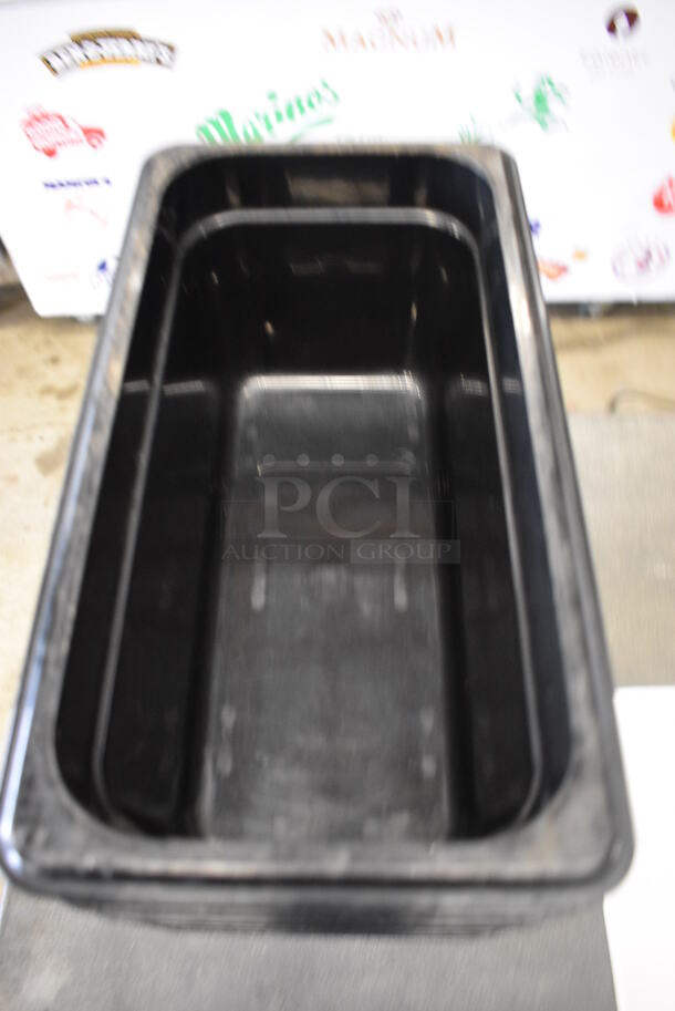 ALL ONE MONEY! Lot of 6 Cambro Black Poly 1/3 Size Drop In Bins! 1/3x6 - Image 3 of 4
