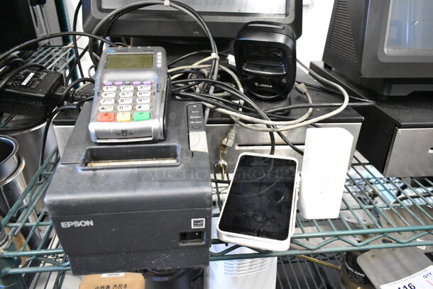 9 Various Items Including NCR POS Monitor, Epson M244A Receipt Printer, VeriFone Credit Card Reader, 2 Cash Drawers. 9 Times Your Bid!  - Image 3 of 12