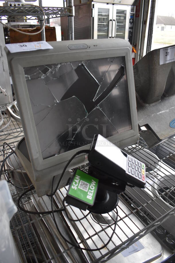 PAR 15" POS Monitor w/ Verifone Credit Card Reader - Image 2 of 6