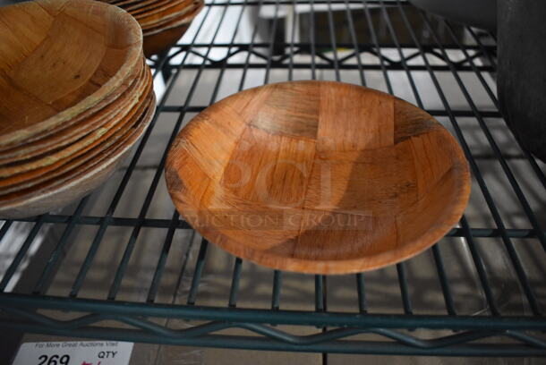 ALL ONE MONEY! Lot of54 Wooden Bowls. 6x6x1.5 - Image 2 of 3