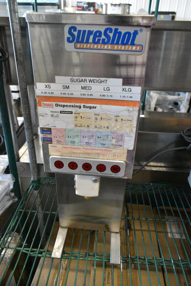 SureShot AC-6ES Stainless Steel Commercial Countertop Sugar Dispenser. 120 Volts, 1 Phase.  - Image 1 of 5