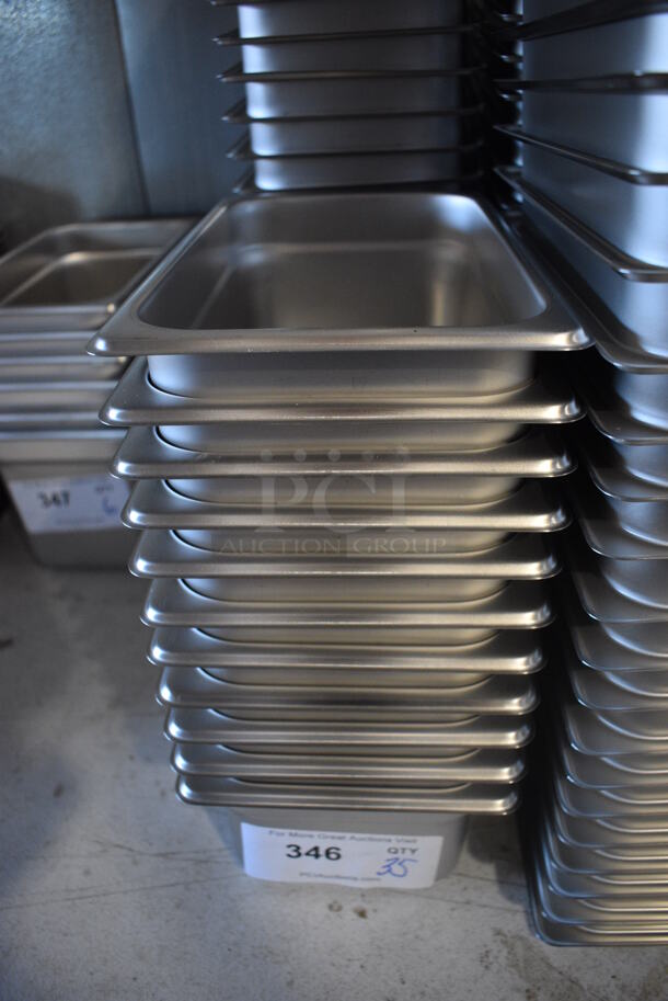 24 Stainless Steel 1/4 Size Drop In Bins. 1/4x4. 24 Times Your Bid!