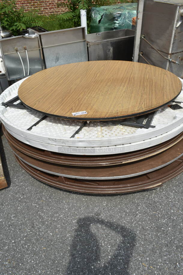 6 Various Round Folding Tables. 6 Times Your Bid! - Image 1 of 2