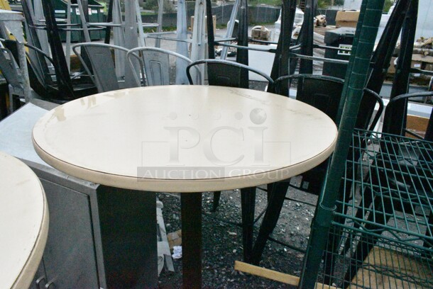 2 Bar Height Table on Brown Metal Table Base. 2 Times Your Bid! - Image 8 of 9