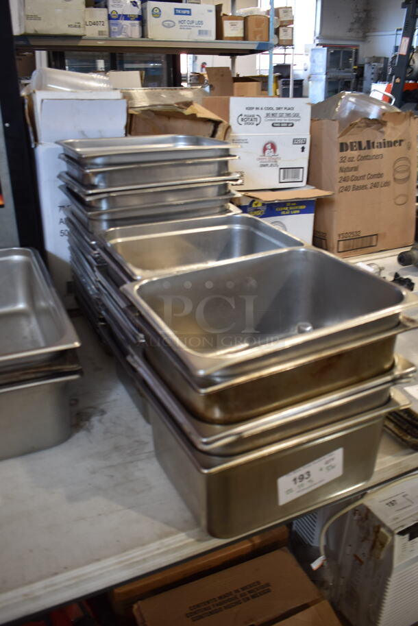 ALL ONE MONEY! Lot of 37 Various Half Size Drop In Bins. 1/2x6, 1/2x4, 1/2x2.5 - Image 2 of 5