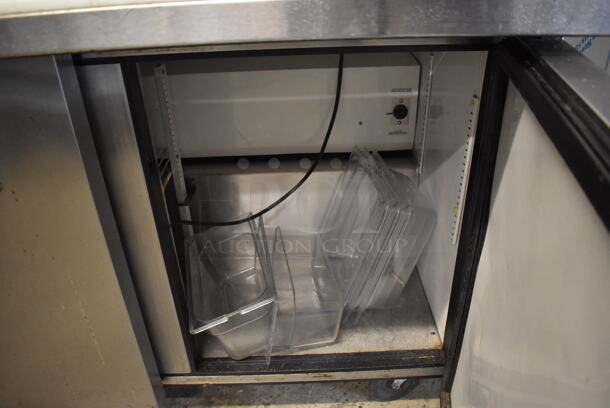 2011 True TSSU-72-30M-B-ST Stainless Steel Commercial Pizza Prep Table on Commercial Casters. 115 Volts, 1 Phase. 72x34x38. Tested and Working! - Image 9 of 9