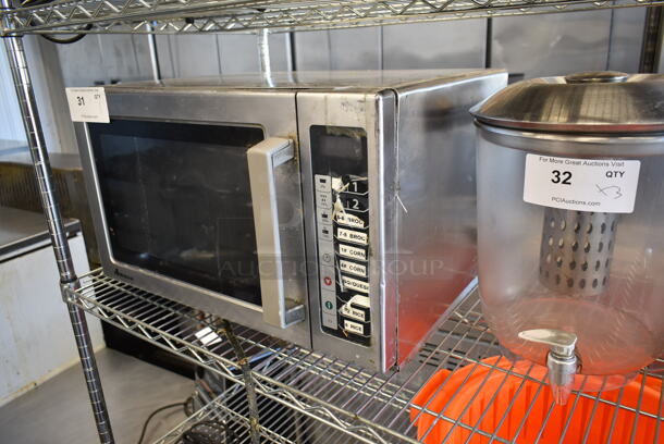 2017 Amana RCS10TS Stainless Steel Commercial Countertop Microwave Oven. 120 Volts, 1 Phase.  - Image 2 of 5