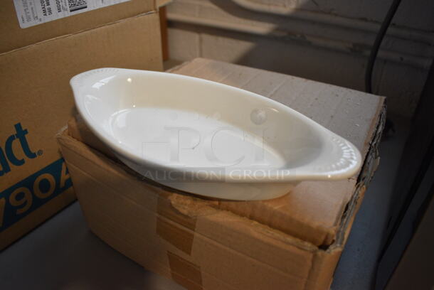10 BRAND NEW IN BOX! White Ceramic Single Serving Casserole Dishes. 10x5.5x1.5. 10 Times Your Bid! - Image 2 of 4