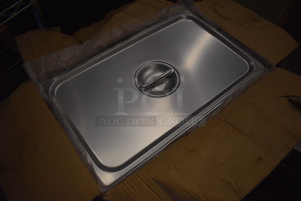 24 BRAND NEW IN BOX! Winco SPSC F Stainless Steel Full Size Drop In Bin Lids. 24 Times Your Bid! - Image 2 of 5