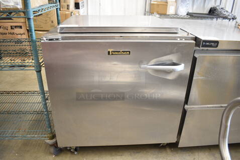 2018 Traulsen UST3212L0-0300 Stainless Steel Commercial Prep Table Cooler on Commercial Casters. 115 Volts, 1 Phase. Tested and Working!