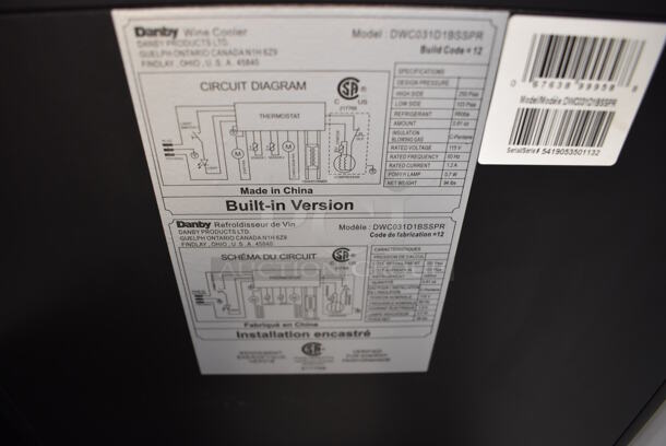 BRAND NEW SCRATCH AND DENT! Silhouette DWC031D1BSSPR Stainless Steel Single Door Reach In Wine Chiller Cooler Merchandiser. 115 Volts, 1 Phase. 15x24x34.5. Tested and Working! - Image 7 of 7