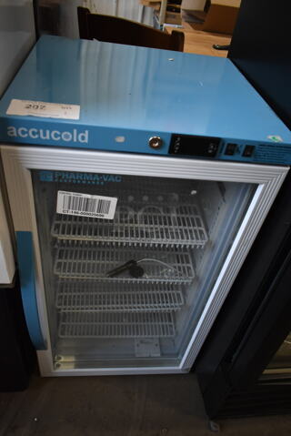 Accucold ARG3PV Metal Commercial Single Door Reach In Cooler Merchandiser. 115 Volts, 1 Phase. Tested and Working!