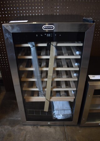 BRAND NEW SCRATCH AND DENT! Whynter FWC-341TS Stainless Steel Commercial Wine Chiller Merchandiser. 115 Volts, 1 Phase. Tested and Working!