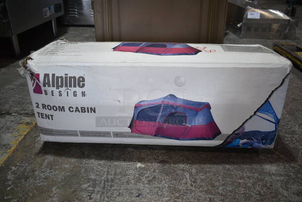 2 Items; Brown Luggage Bag and Alpine  2 Room Cabin Tent. 2 Times Your Bid! - Image 3 of 9