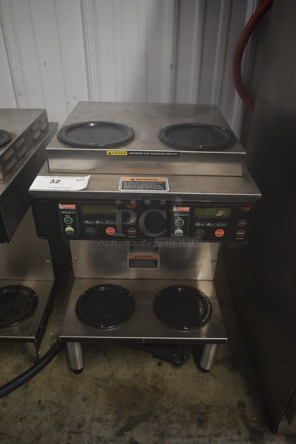 2015 Bunn AXIOM 2/2 TWIN Stainless Steel Commercial Countertop 4 Burner Coffee Machine. 120/208-240 Volts, 1 Phase. 
