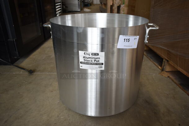 BRAND NEW SCRATCH AND DENT! Choice 471SP80QT 80 Qt. Standard Weight Aluminum Stock Pot - Image 2 of 5