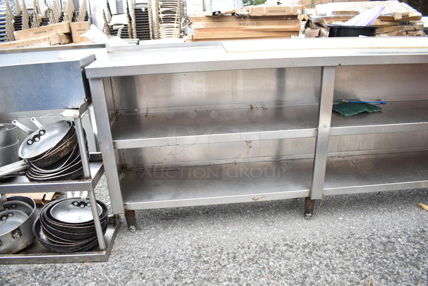 Stainless Steel Commercial Table w/ 2 Under Shelves.  - Image 2 of 4