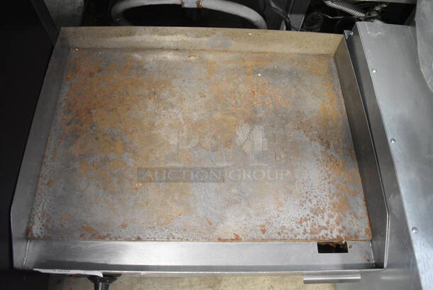 Anvil FTA 8024 Stainless Steel Commercial Countertop Electric Powered Flat Top Griddle. 220 Volts, 1 Phase.  - Image 2 of 3